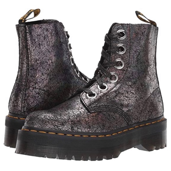 COPY Martens Molly Gunmetal Iridescent Crackle finish